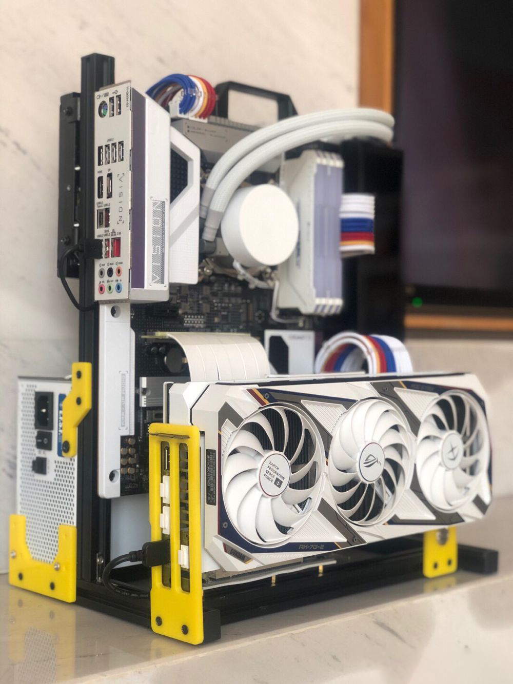 Aluminum Open Frame Test Bench Water Cooling - ATX EATX PC banc de Test
