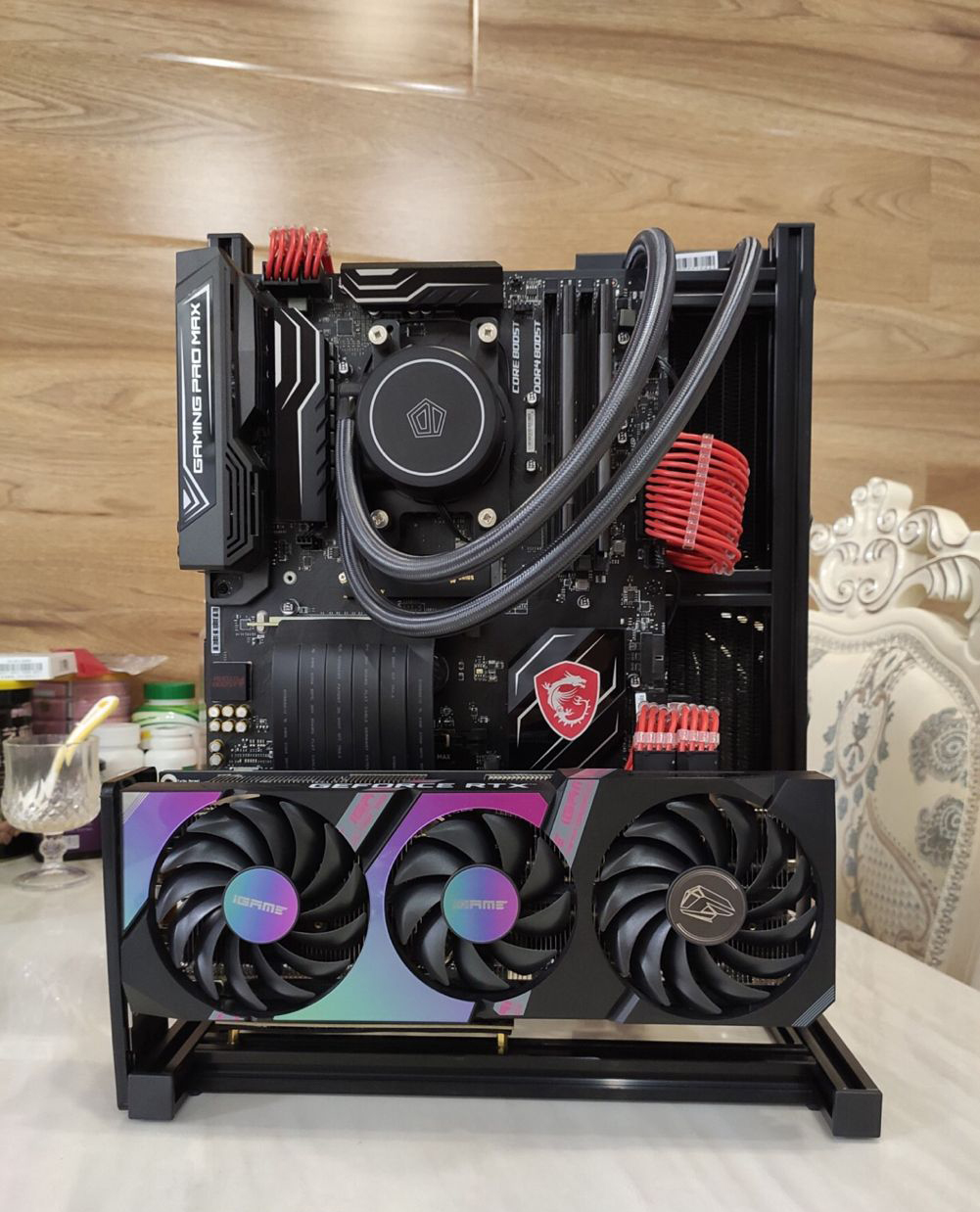 ATX EATX PC banc de Test poign - Aluminum Open Frame Test Bench Water Cooling avis et prix